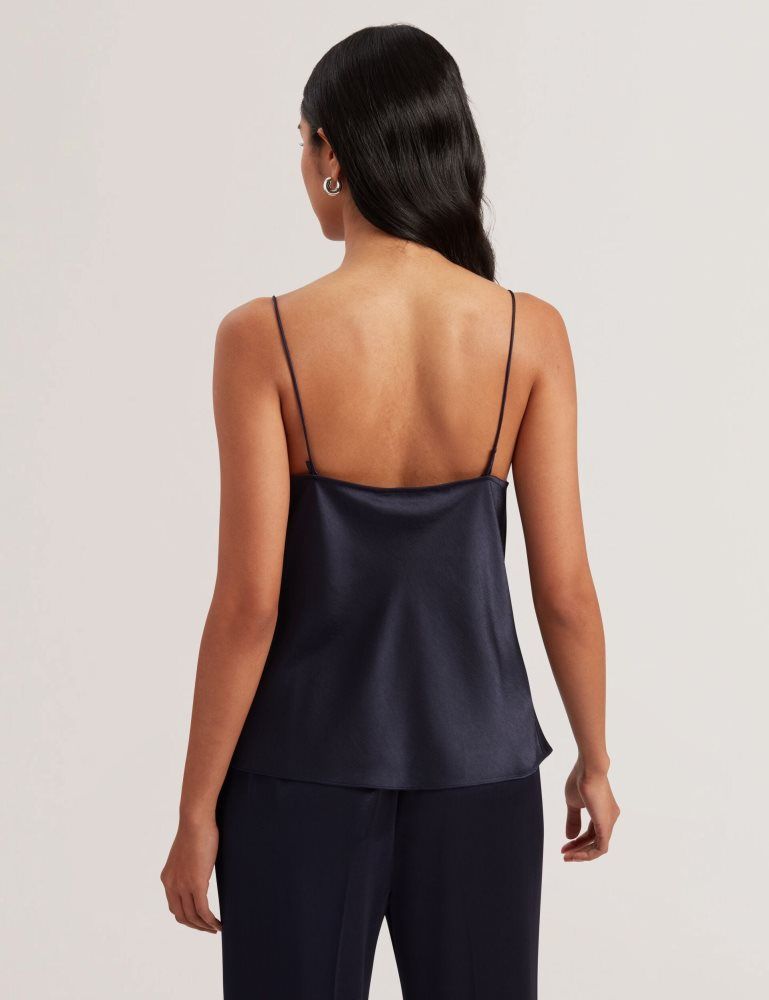 Ted Baker Kiti - Satin Cowl Neck Strappy Cami Top Ženske Majice Tamnoplave | 428136-ODW