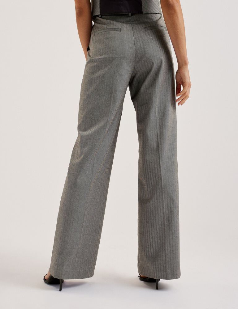 Ted Baker Koat - Herringbone Wide Leg Tailored Trousers Ženske Kratke Hlače Sive | 401528-IOP