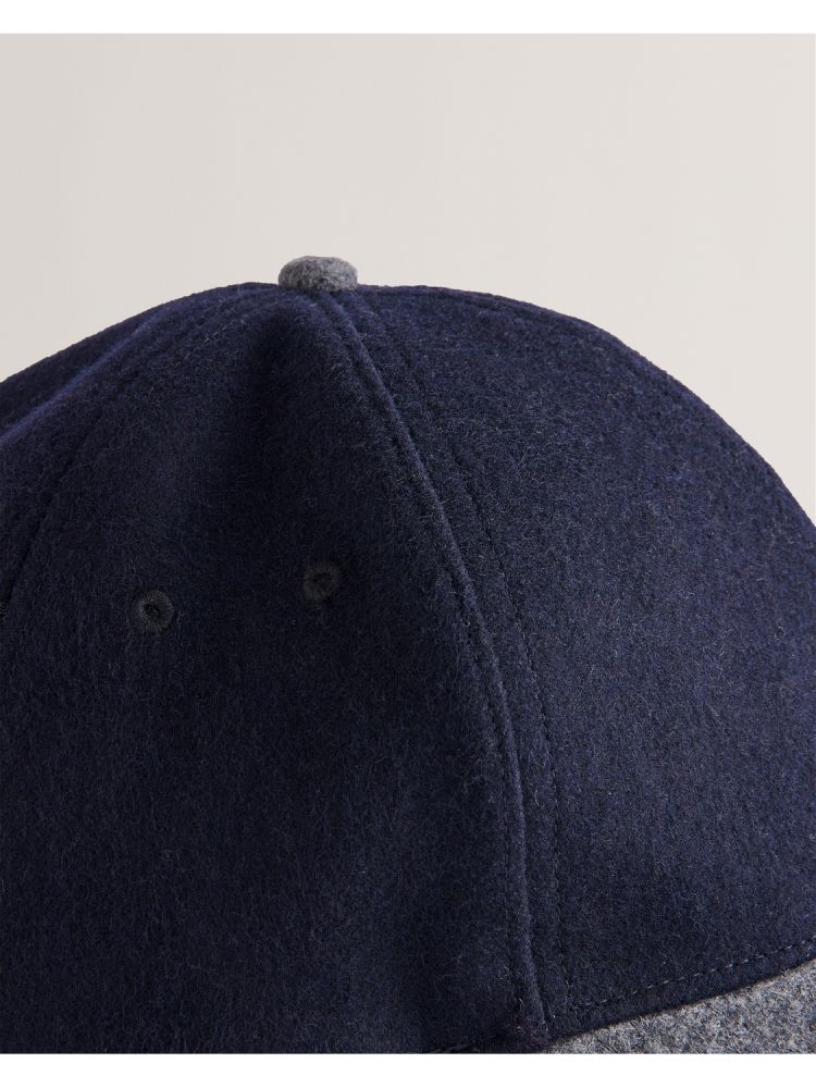 Ted Baker Lewiiss - Two Tone Wool Rich Baseball Cap Muške Hats, Gloves & Scarves Tamnoplave | 459723-WEY