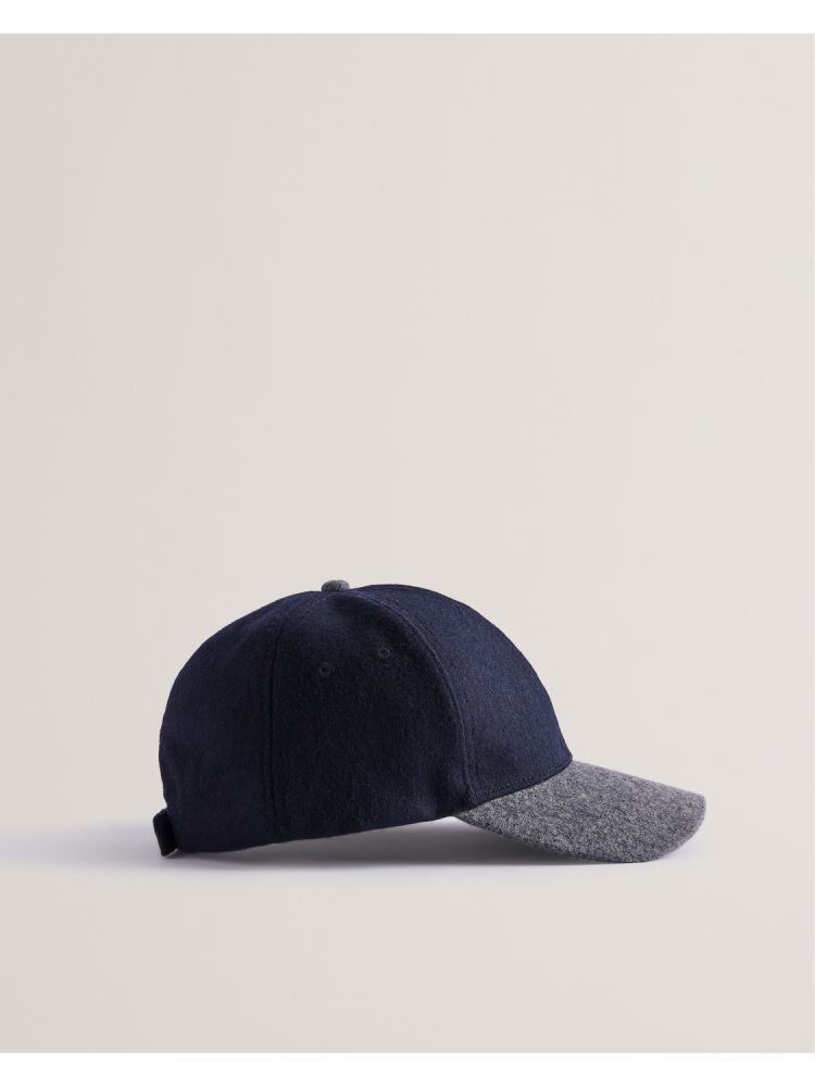 Ted Baker Lewiiss - Two Tone Wool Rich Baseball Cap Muške Hats, Gloves & Scarves Tamnoplave | 459723-WEY