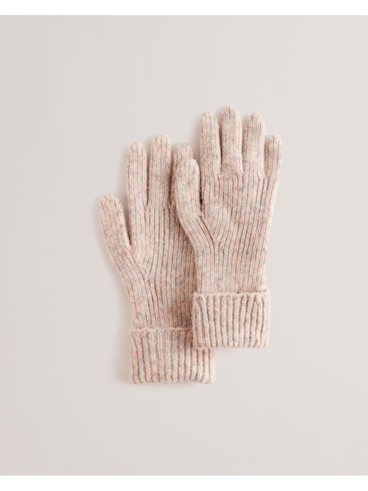 Ted Baker Lidiie - Wool Blend Ribbed Knit Gloves Ženske Hats, Gloves & Scarves Roze | 382756-WOC