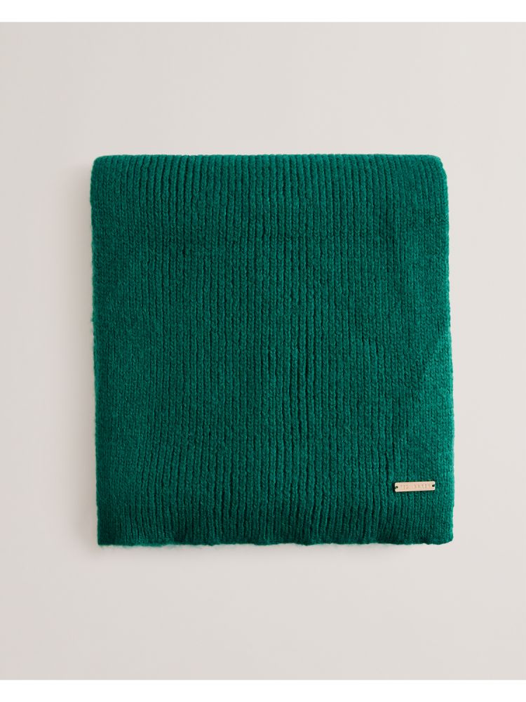 Ted Baker Lidiies - Ribbed Wool Blend Knitted Scarf Ženske Hats, Gloves & Scarves Zelene | 935182-QPB