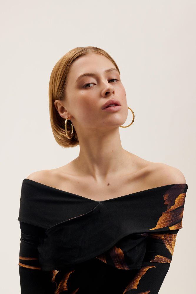 Ted Baker Loa - Logo Hoop Earrings Ženske Nakit Zlatne | 387064-BVF