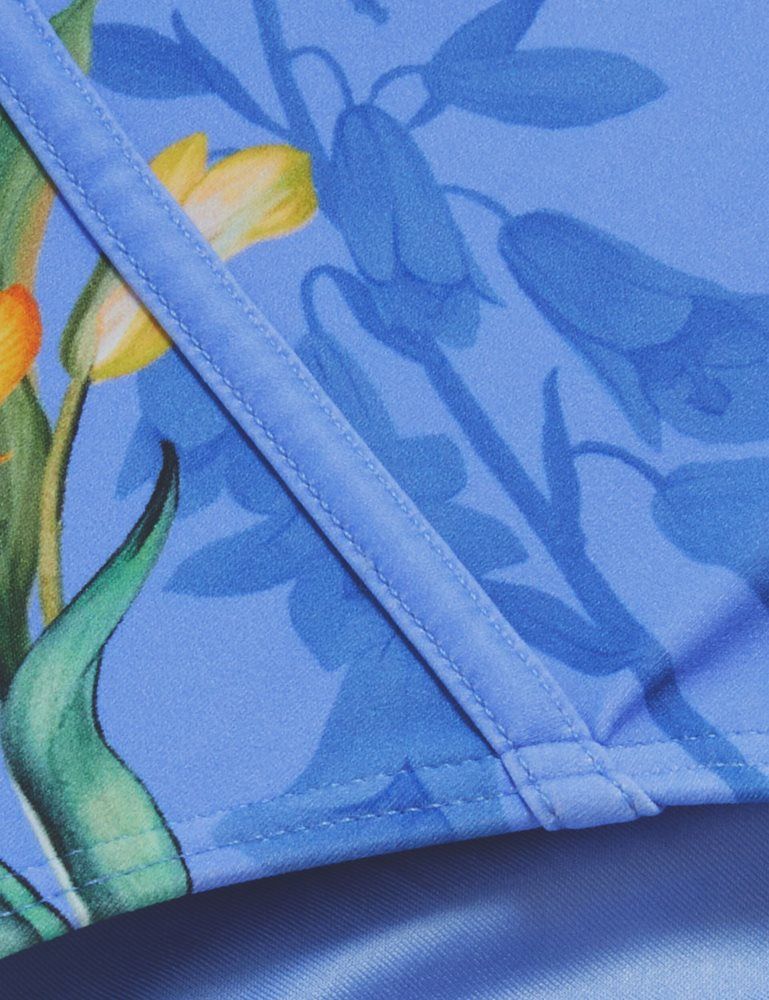Ted Baker Lorriee - Printed High Waisted Bikini Bottoms Ženske Kupaći Kostimi Plave | 618370-GWT