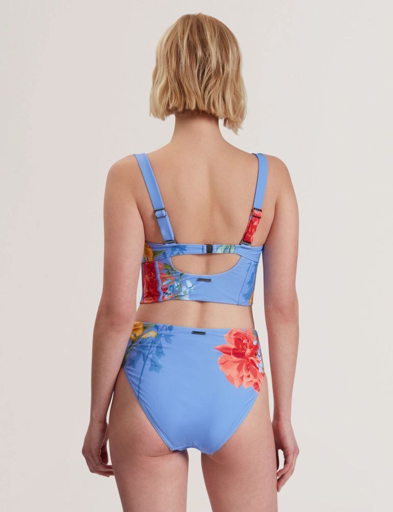 Ted Baker Lorriee - Printed High Waisted Bikini Bottoms Ženske Kupaći Kostimi Plave | 618370-GWT