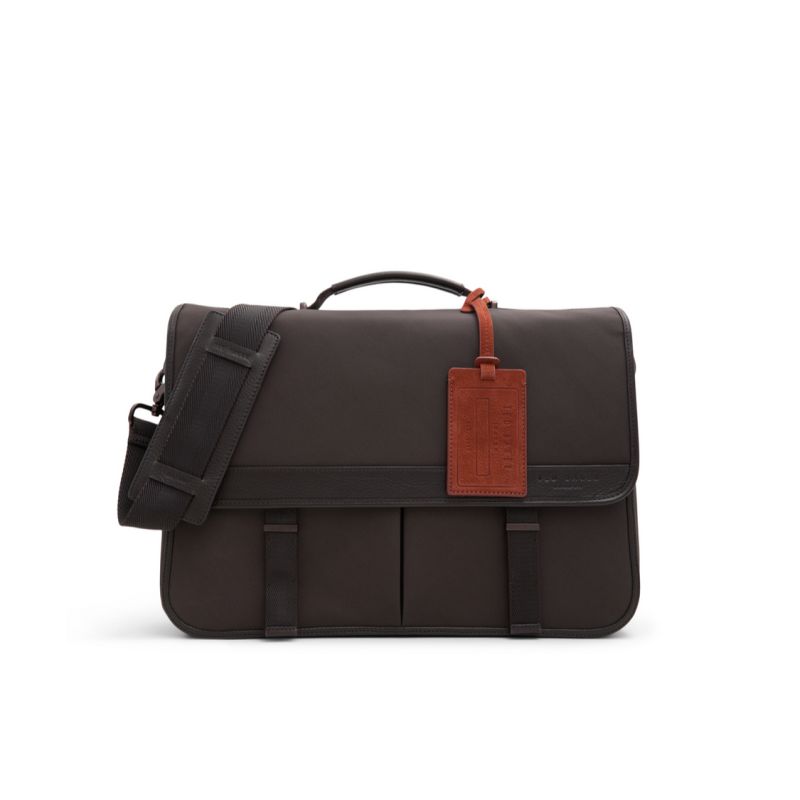 Ted Baker Malcolm - Nylon Leather Trim Messenger Bag Muške Torbe Za Dokumente Smeđe | 756941-BFS