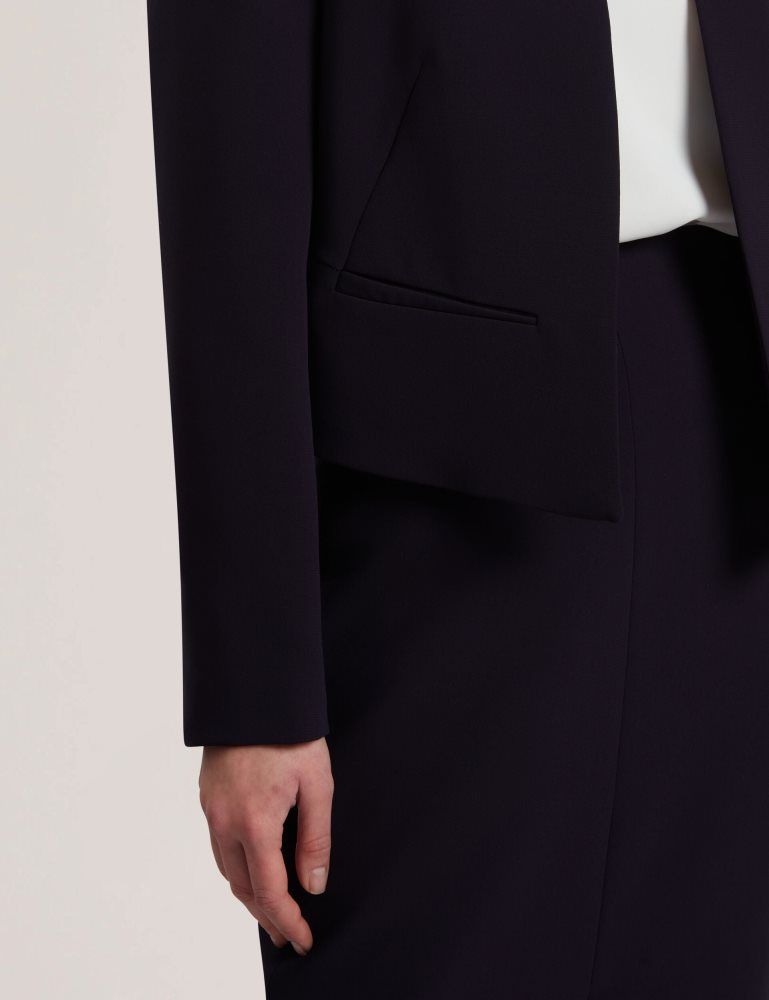 Ted Baker Manabjl - Tailored Round Neck Cropped Open Jacket Ženske Odijela Tamnoplave | 940132-AHB