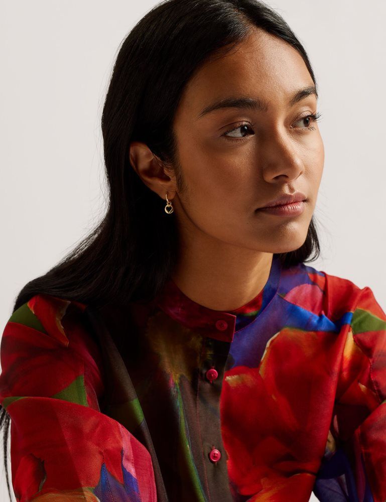 Ted Baker Miru - Organza Tropical Bloom Midi Dress Ženske Haljina Visebojne | 563287-ZVT