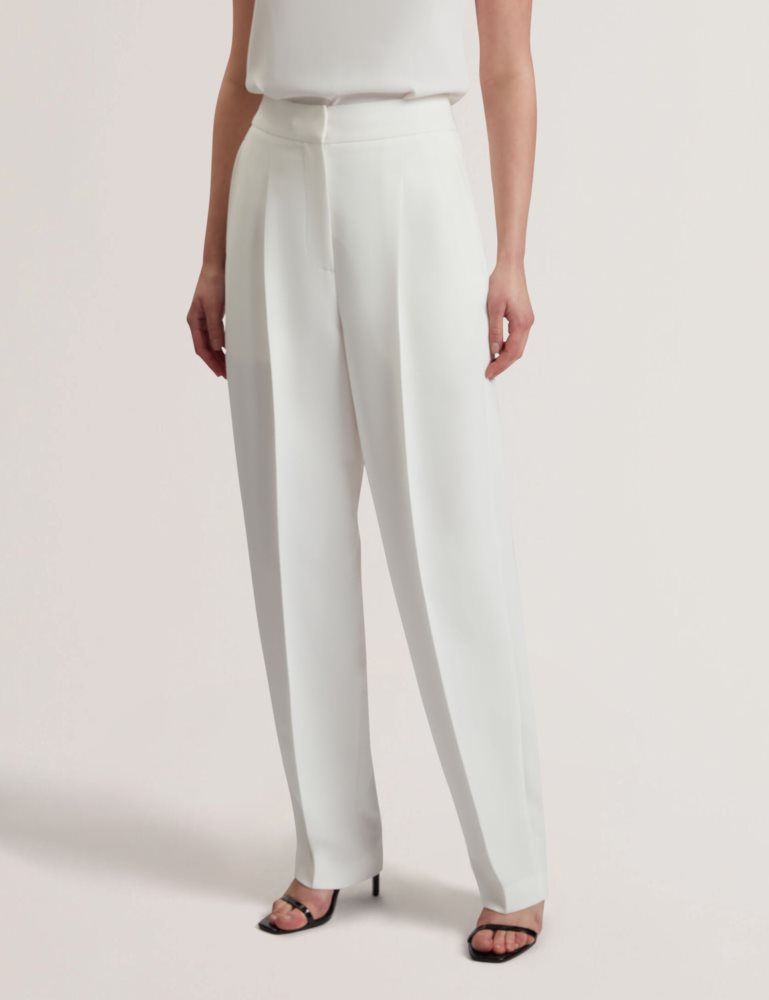 Ted Baker Morriat - Barrel Leg Woven Tailored Trousers Ženske Odijela Bijele | 190572-NBY