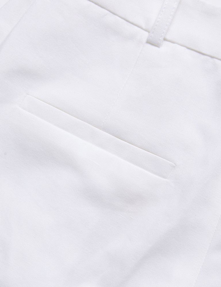 Ted Baker Musubt - Linen Cotton High Waisted Tailored Trousers Ženske Odijela Bijele | 871629-NYX