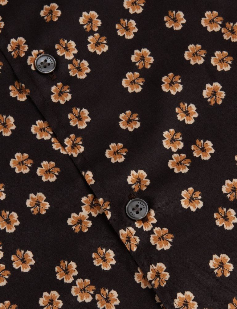 Ted Baker Niksho - Short Sleeve Slim Ditsy Floral Shirt Muške Košulje Crne | 601483-PEW