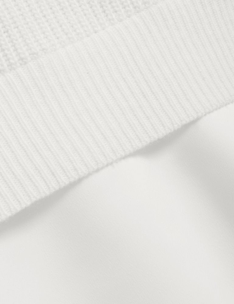 Ted Baker Onzaa - Raglan Short Sleeve Knitted Top With Shirt Hem Ženske Majice Bijele | 631972-PHD