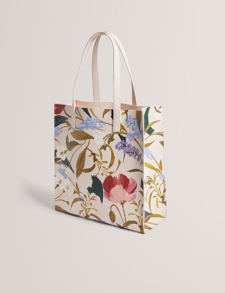 Ted Baker Palamaa - Floral Print Pu Large Icon Tote Bag Ženske Torba Tote Roze | 137429-DKB