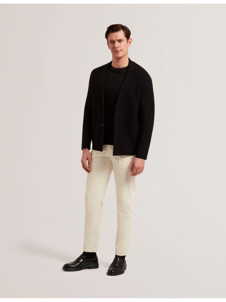 Ted Baker Petres - Knitted Button Up Cardigan Jacket Muške Sakoi Crne | 602139-MKV