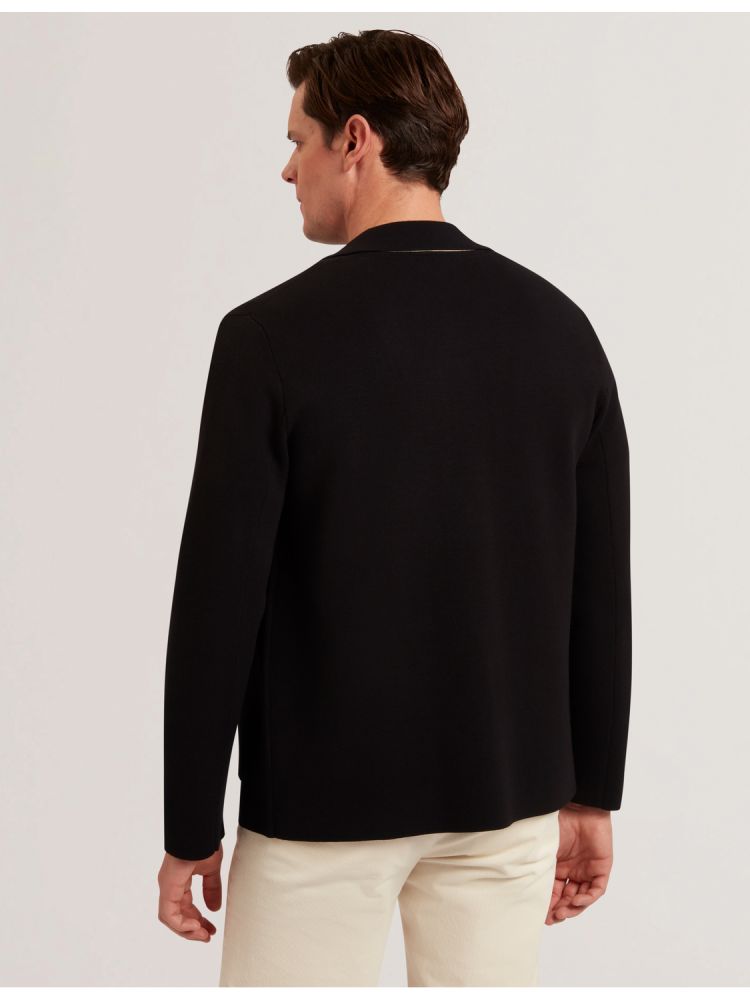 Ted Baker Petres - Knitted Button Up Cardigan Jacket Muške Sakoi Crne | 602139-MKV