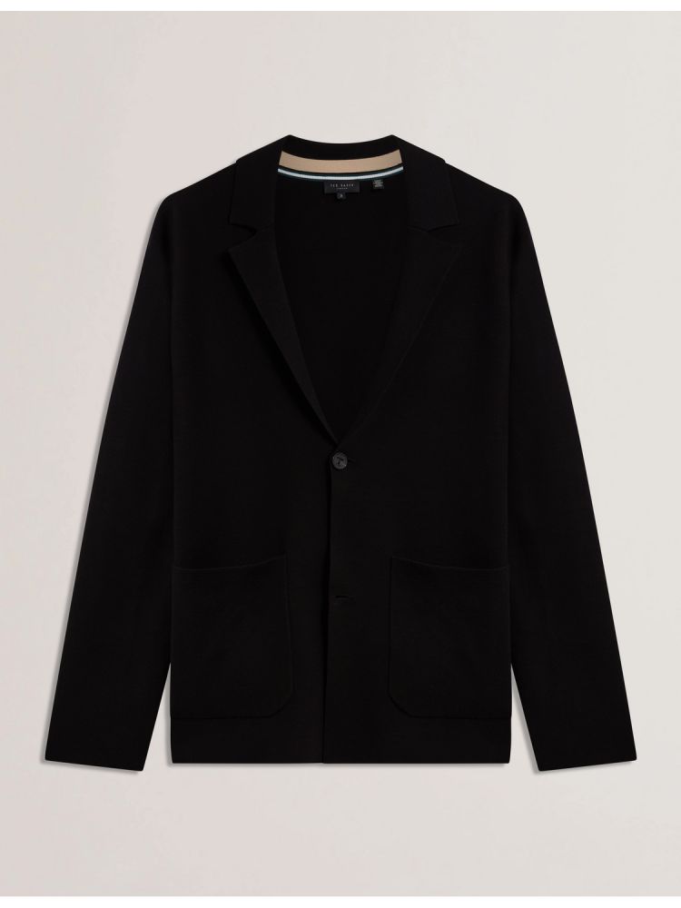 Ted Baker Petres - Knitted Button Up Cardigan Jacket Muške Sakoi Crne | 602139-MKV