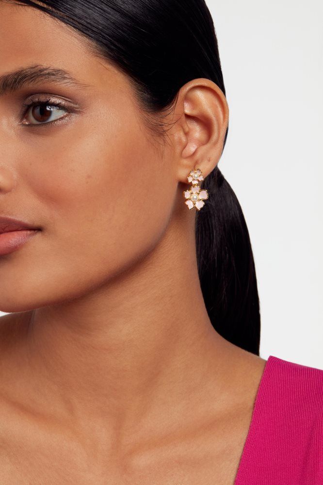Ted Baker Pettina - Painted Flower Drop Earrings Ženske Nakit Zlatne | 769354-CQV