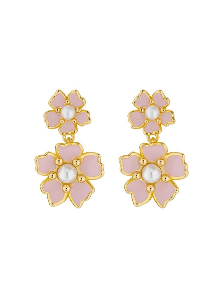 Ted Baker Pettina - Painted Flower Drop Earrings Ženske Nakit Zlatne | 769354-CQV