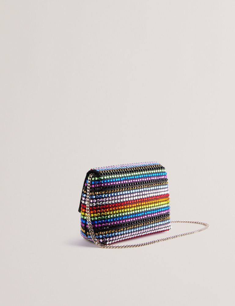 Ted Baker Pridela - Striped Crystal Mini Cross Body Bag Ženske Torba Crossbody Visebojne | 015247-BKD