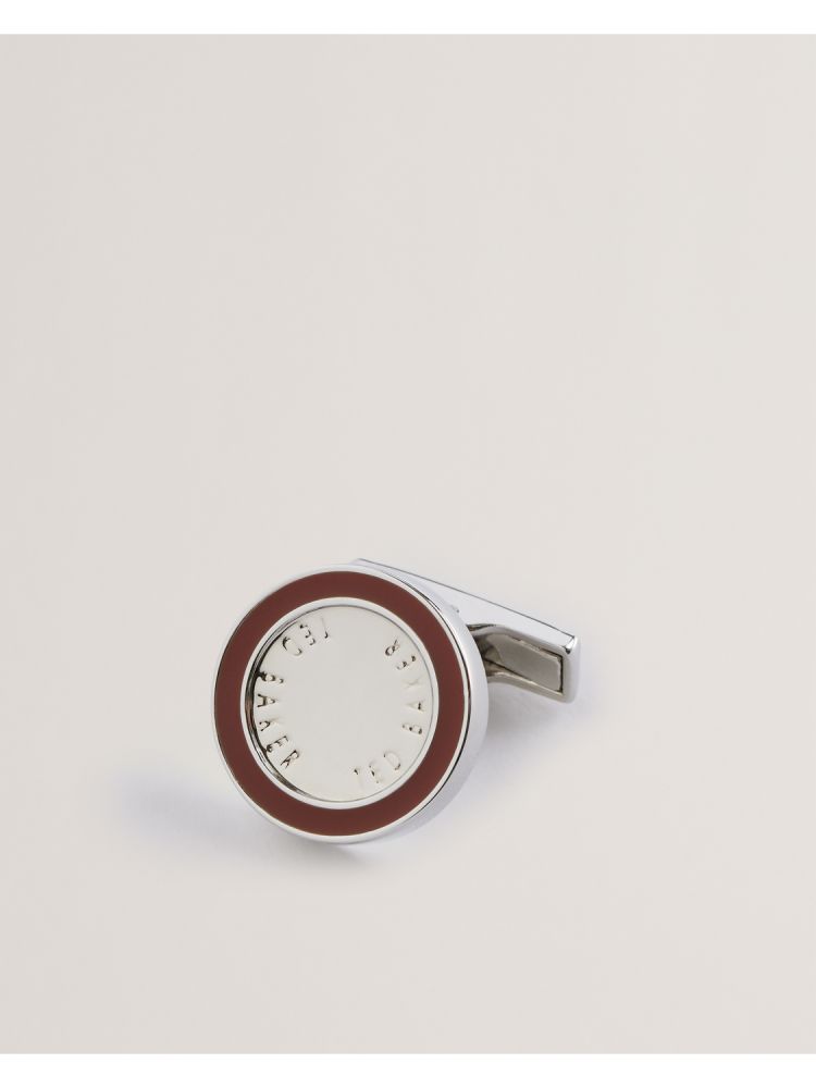 Ted Baker Raylan - Colour Border Round Cufflinks Muške Dugmad Za Manšete Srebrne | 684375-QJG
