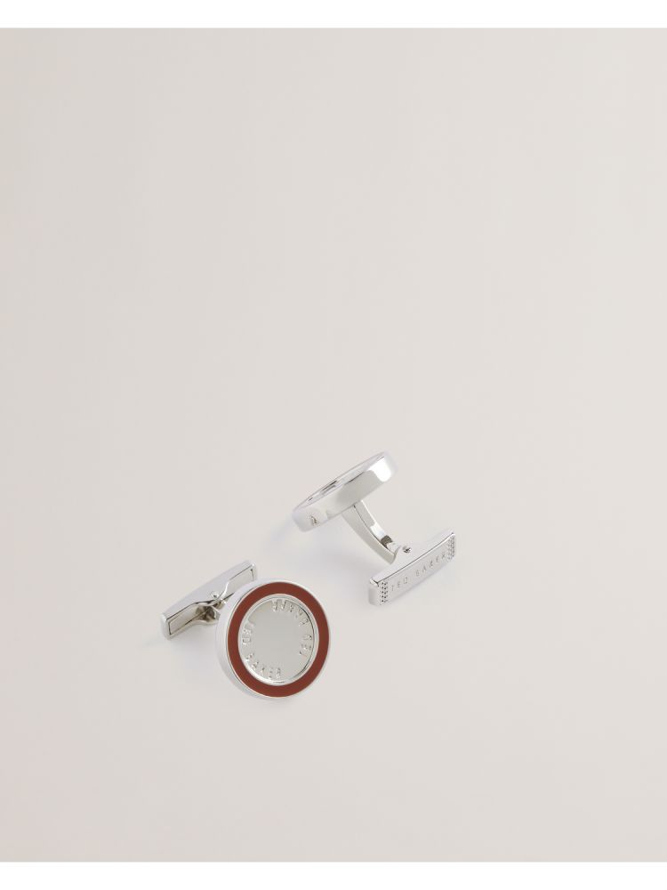 Ted Baker Raylan - Colour Border Round Cufflinks Muške Dugmad Za Manšete Srebrne | 684375-QJG