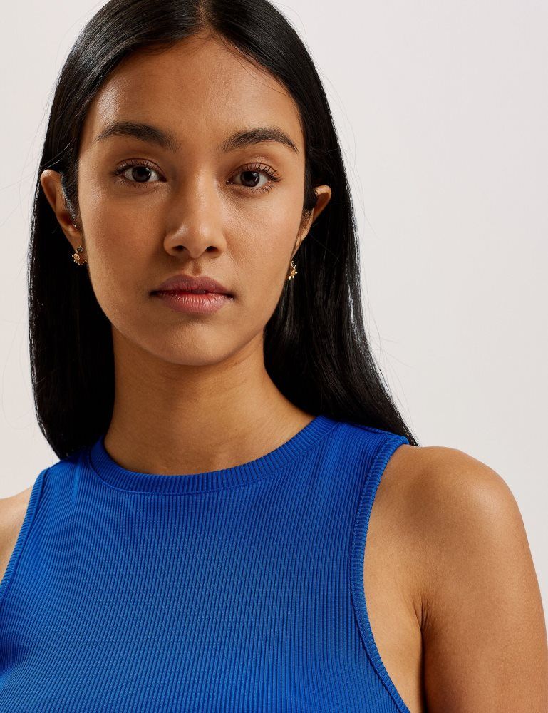 Ted Baker Sandiyy - Printed Pleated Mini Dress With Knit Bodice Ženske Haljina Plave | 032196-JDH