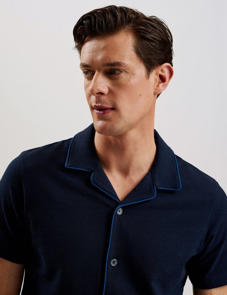 Ted Baker Selar - Short Sleeve Regular Button Through Shirt Muške Košulje Tamnoplave | 428390-BUK