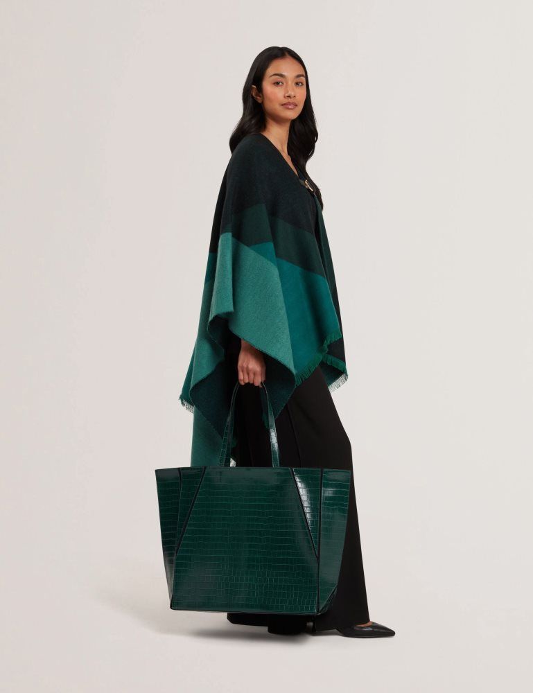 Ted Baker Sophyna - Croc Effect Folding Shopper Bag Ženske Torba Tote Zelene | 830215-RJZ
