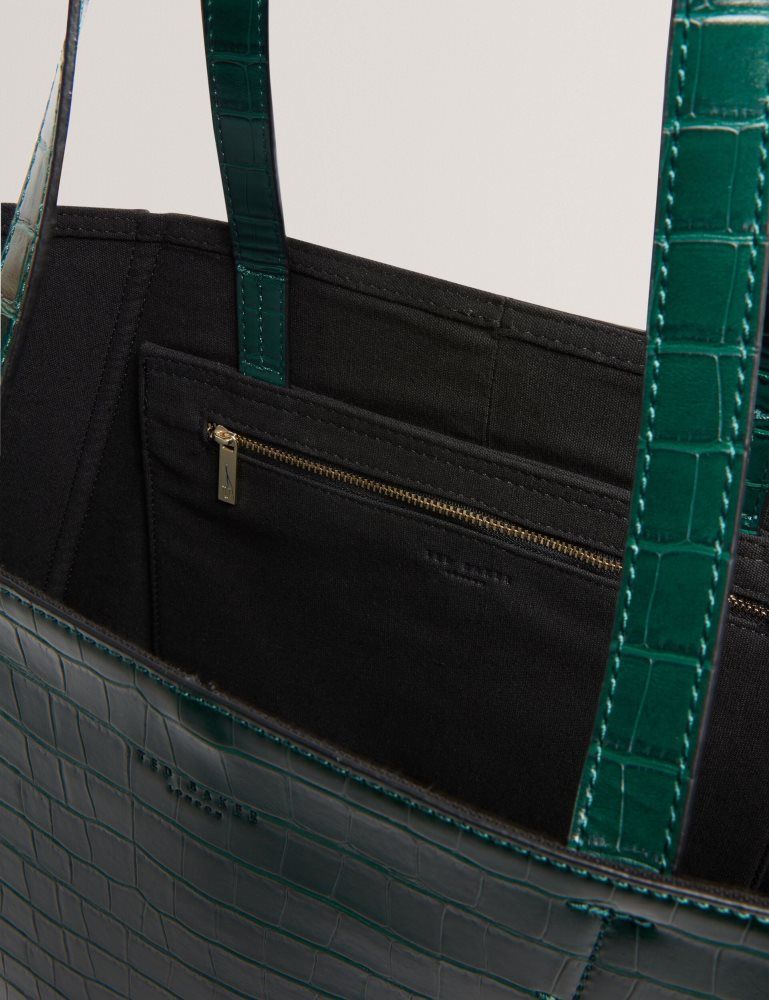 Ted Baker Sophyna - Croc Effect Folding Shopper Bag Ženske Torba Tote Zelene | 830215-RJZ