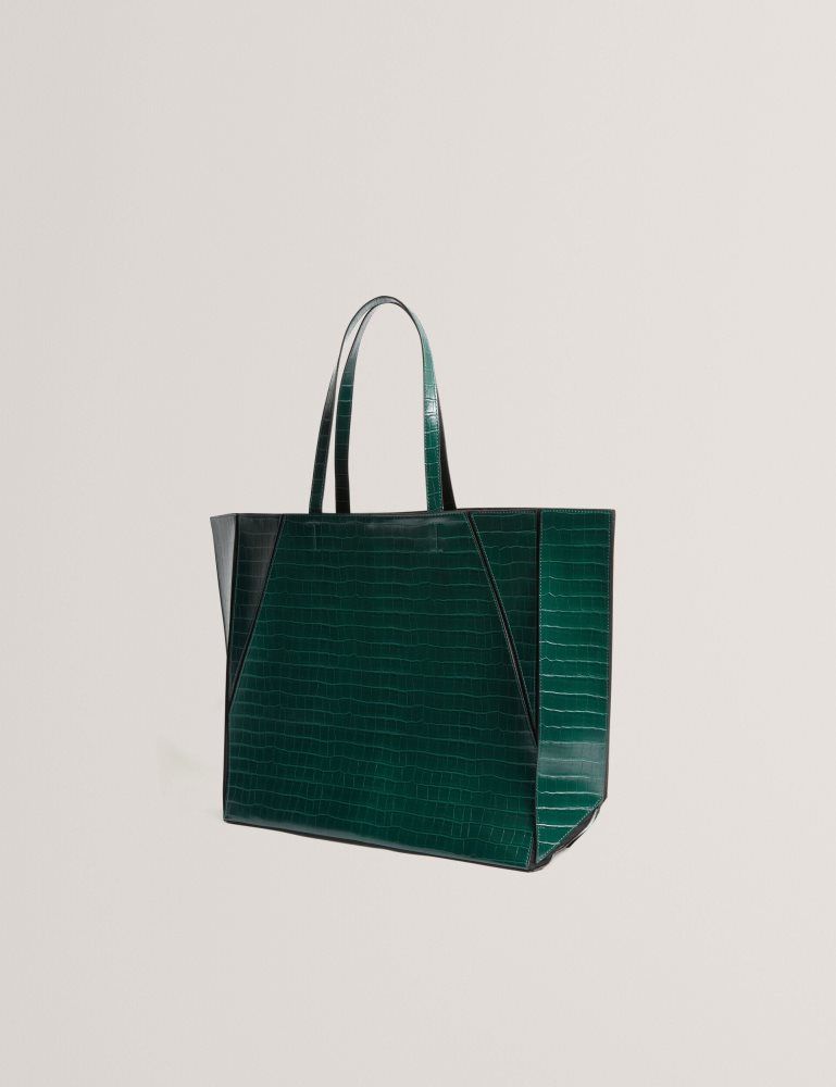 Ted Baker Sophyna - Croc Effect Folding Shopper Bag Ženske Torba Tote Zelene | 830215-RJZ