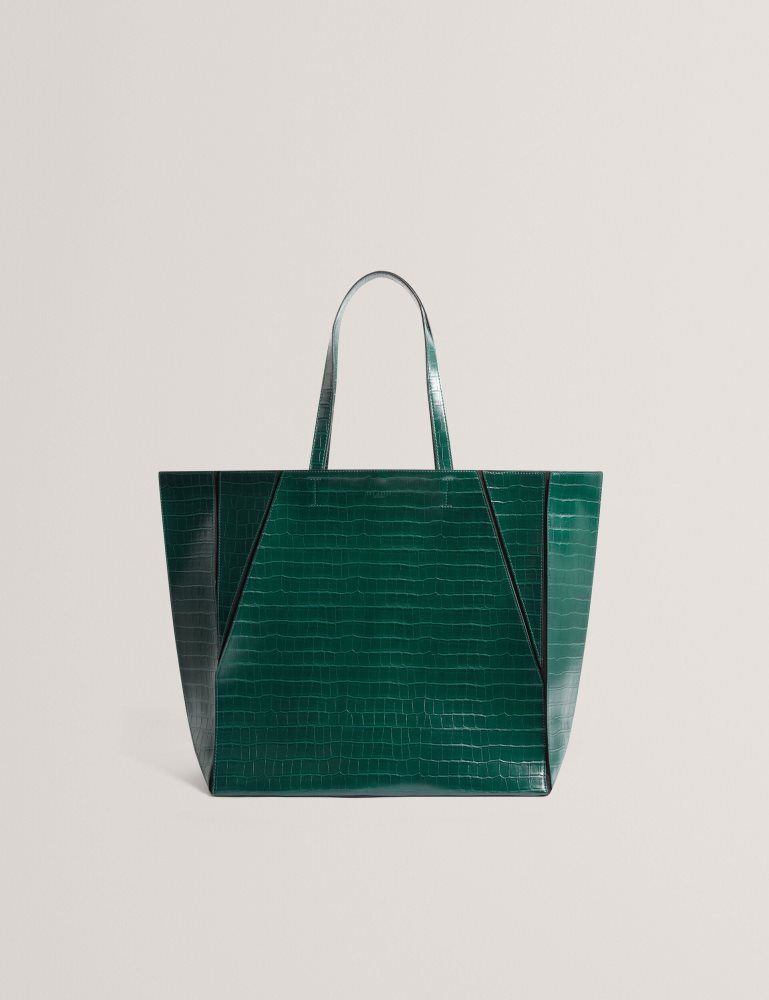 Ted Baker Sophyna - Croc Effect Folding Shopper Bag Ženske Torba Tote Zelene | 830215-RJZ