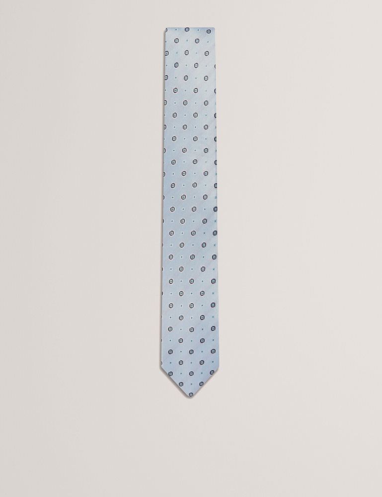 Ted Baker Steeple - Circle Geometric Print Silk Tie Muške Kravate Plave | 219573-OHZ