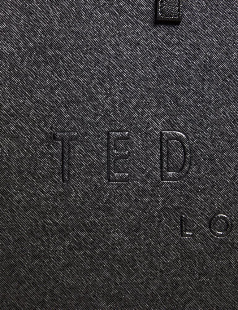 Ted Baker Sukicon - Textured Faux Leather Icon Tote Bag Ženske Torbe Ikone Crne | 298546-PLS