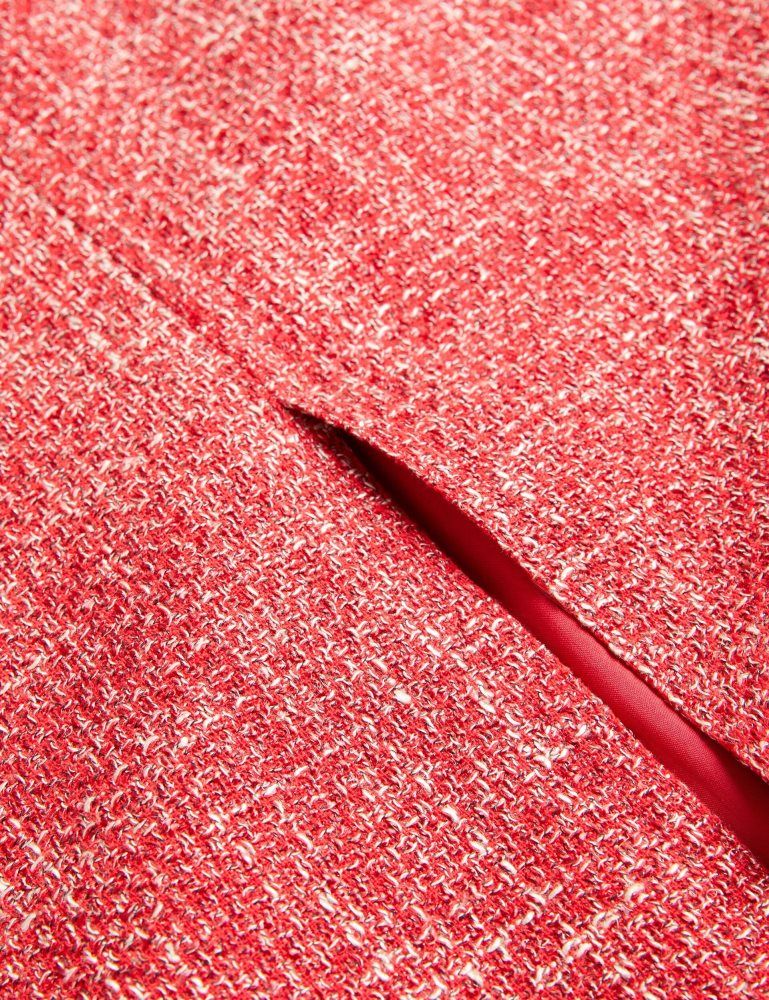 Ted Baker Sumis - Tailored Boucle Midi Skirt With Front Slit Ženske Suknje Crvene | 521089-JQY
