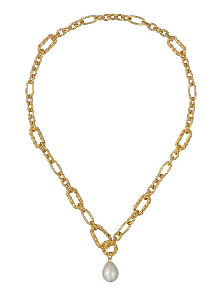 Ted Baker Timora - Pearl Pendant Twisted Chain Necklace Ženske Nakit Zlatne | 958420-TPB