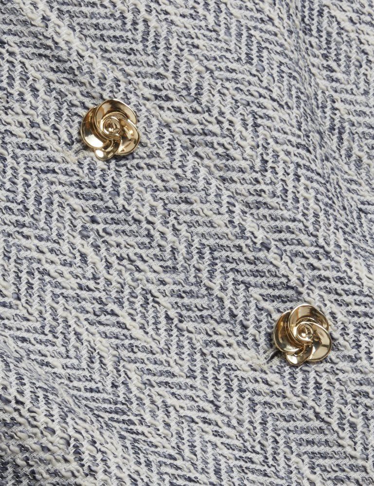 Ted Baker Vulpa - Boucle Button-up Cropped Tailored Jacket Ženske Jakne Plave | 547608-KEZ