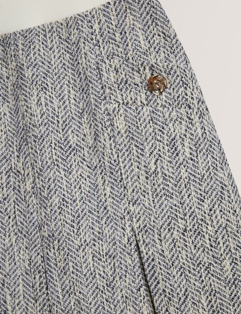 Ted Baker Vulpam - Sleeveless Knit Bodice Boucle Mini Dress Ženske Haljina Plave | 420763-EHY
