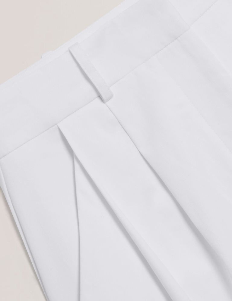 Ted Baker Zozia - Pleated High Waist Wide Leg Trousers Ženske Kratke Hlače Bijele | 795418-OXN
